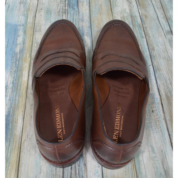 Allen Edmonds Randolph Men's Size 10 E Brown Leather Penny Loafers Bench Welt - Picture 5 of 12
